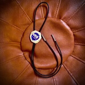 Japanese Folk art tin can Bolo Tie handmade unique gift